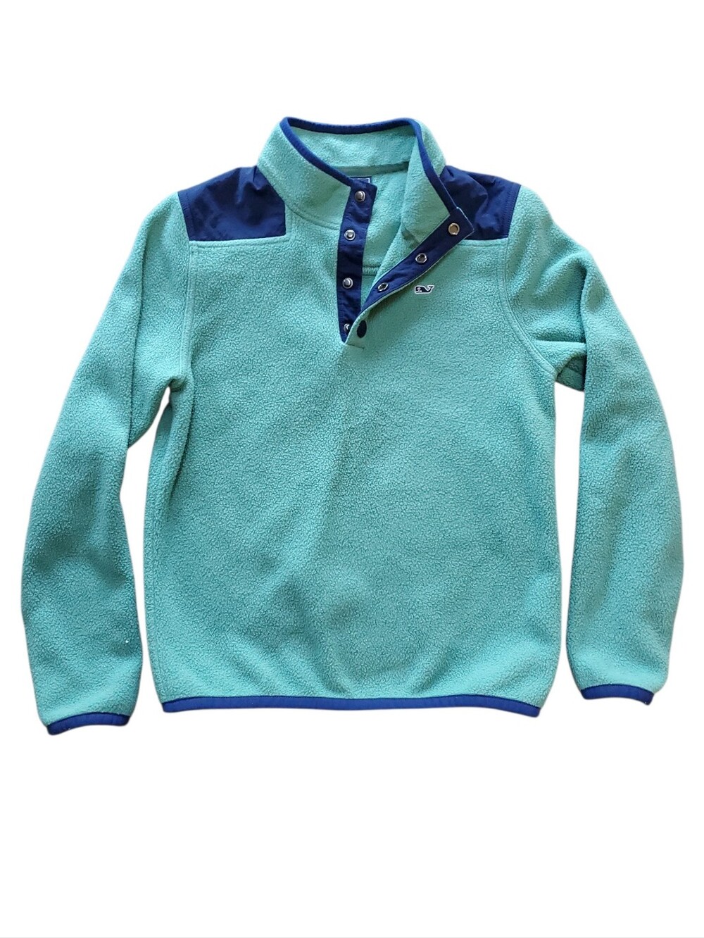 Vineyard Vines Boys Fleece Pullover Green Navy Size Small